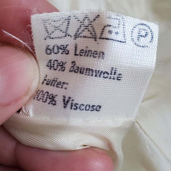 Maduson Vienna Vntg Women's Blazer. Cream Linen/Cotton. 6 - Picture 4 of 10